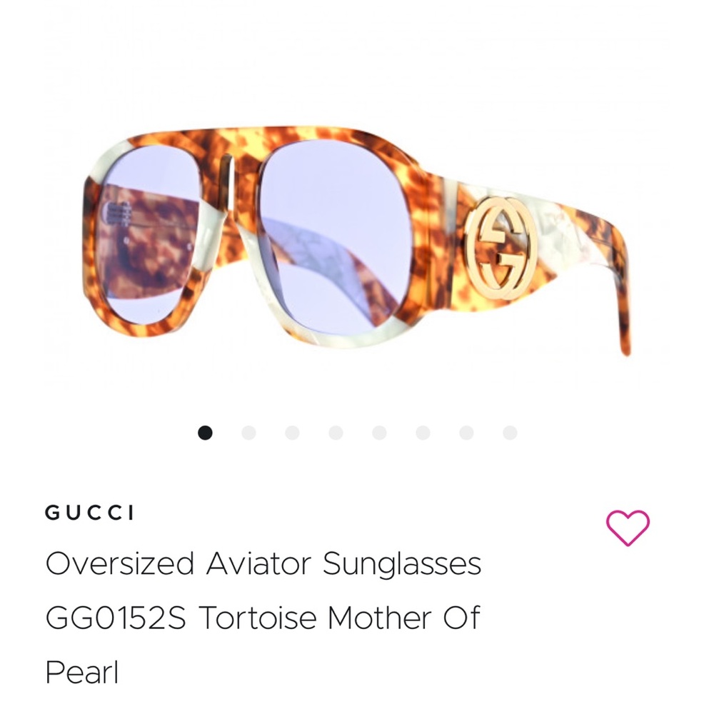 Gucci Brown Aviator Sunglasses